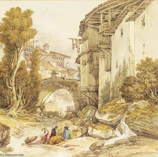 View Of The City Of Sallanches — William Alfred Delamotte