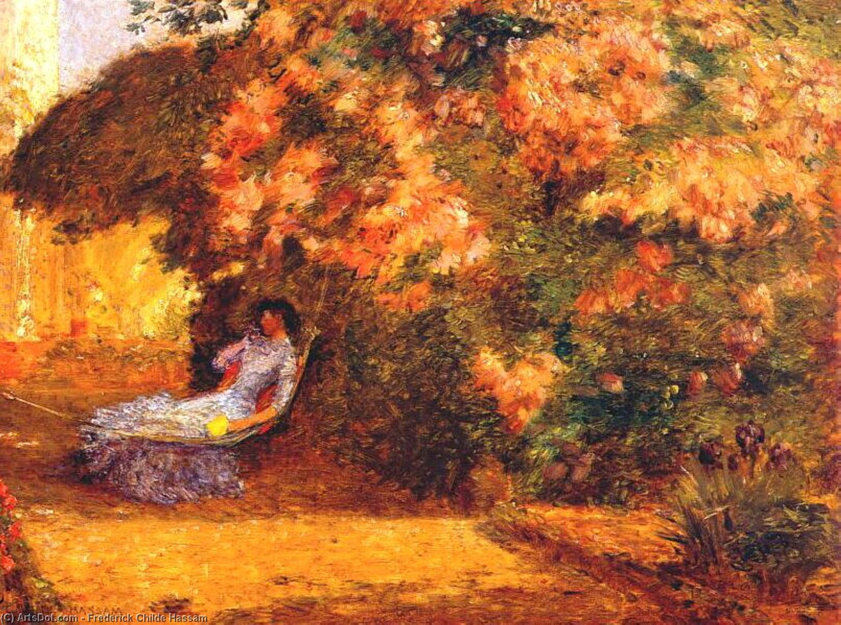 Under The Lilacs — Frederick Childe Hassam