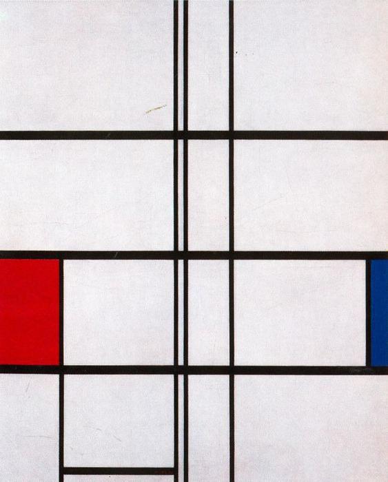 Composition With Red And Blue — Пит Мондриан