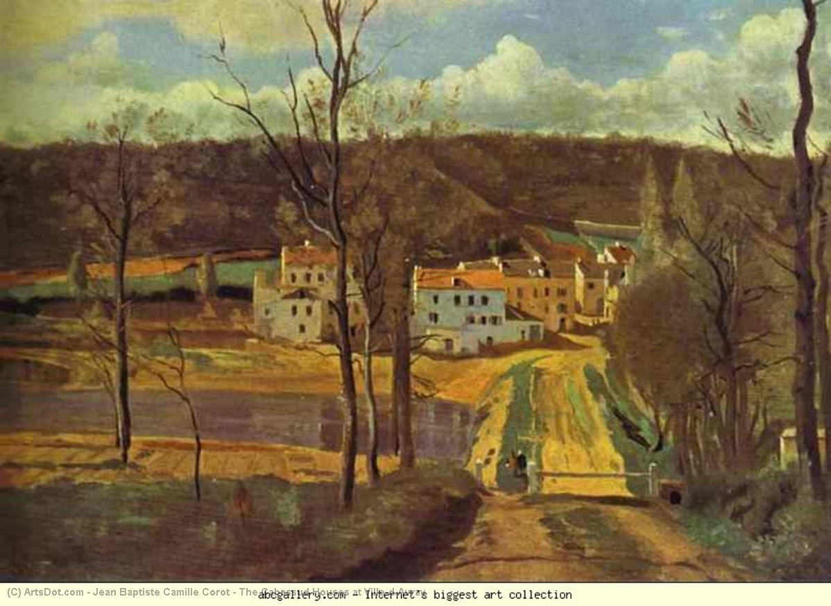 The Cabassud Houses At Ville-d'avray — Jean-baptiste-camille Corot