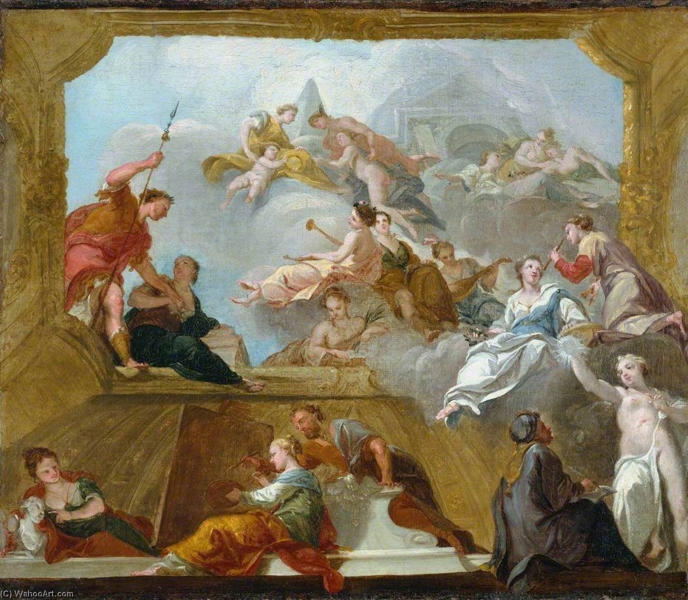 A Representation Of The Liberal Arts Ceiling Design For The State Dining Room At Grimsthorpe Castle — Francesco Sleter