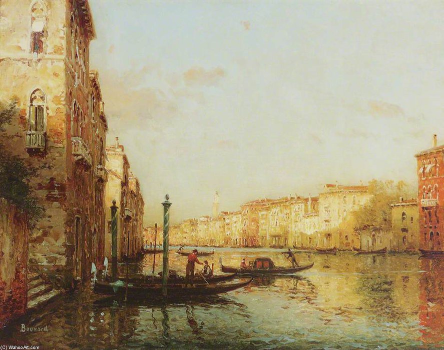 Venetian Canal Scene, Italy — Antione Bouvard