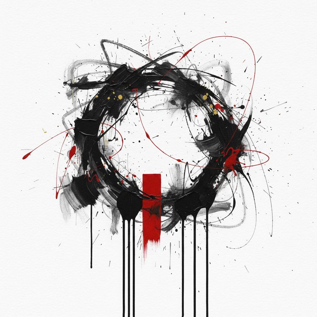 Fragmented Orbit In Crimson And Noir: A Singular Study Of Kinetic Tension — Laurent Lefèvre