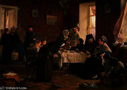 In The Monastery Guesthouse — Aleksei Ivanovich Korzukhin