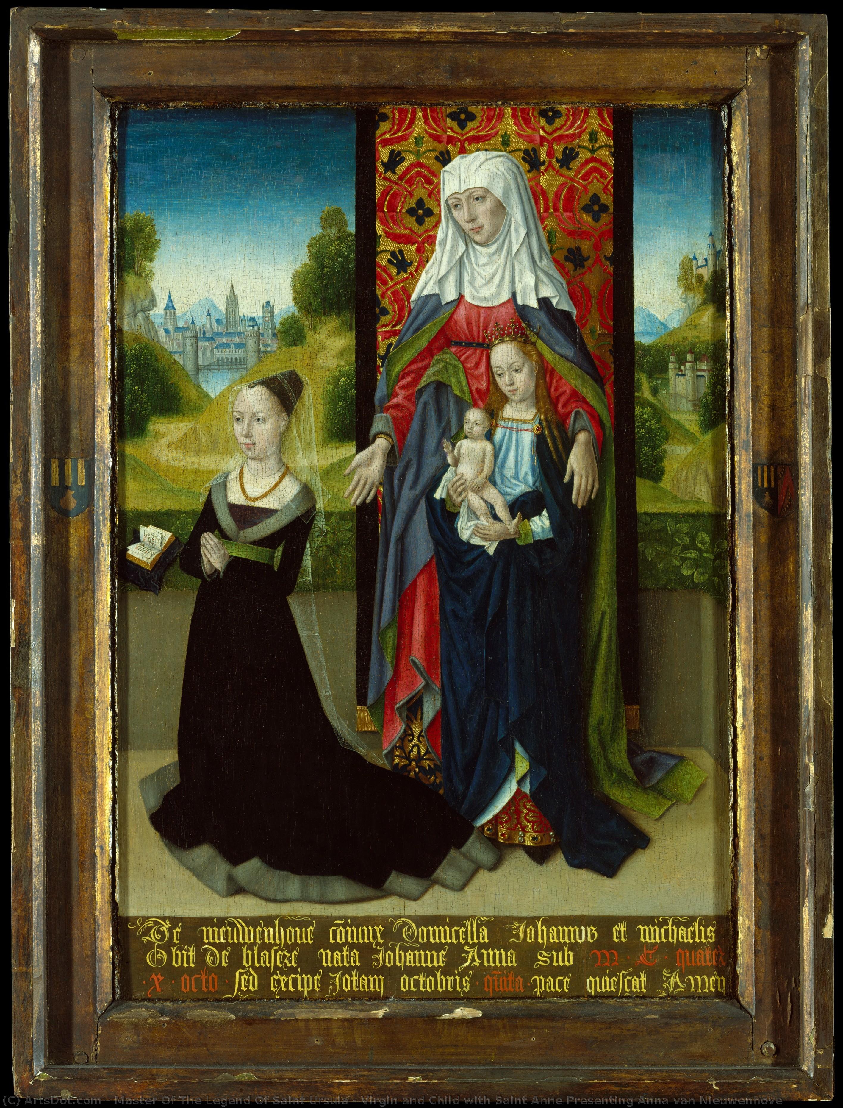 Virgin And Child With Saint Anne Presenting Anna Van Nieuwenhove — Master Of The Legend Of Saint Ursula