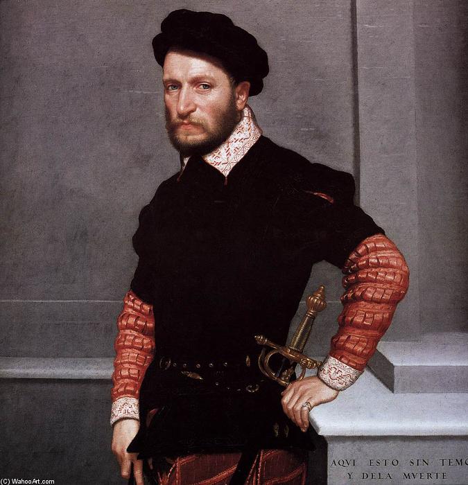 Portrait Of Don Gabriel De La Cueva, Later Duke Of Alburquerque (detail) — Moroni, Giovanni Battista