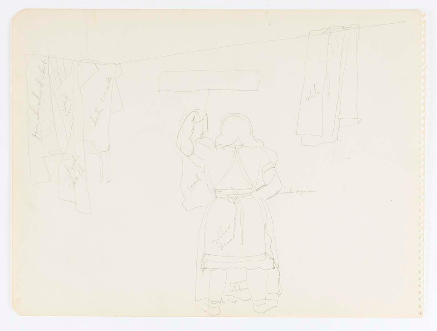 (woman With Laundry Drying On A Line) — Marguerite Zorach