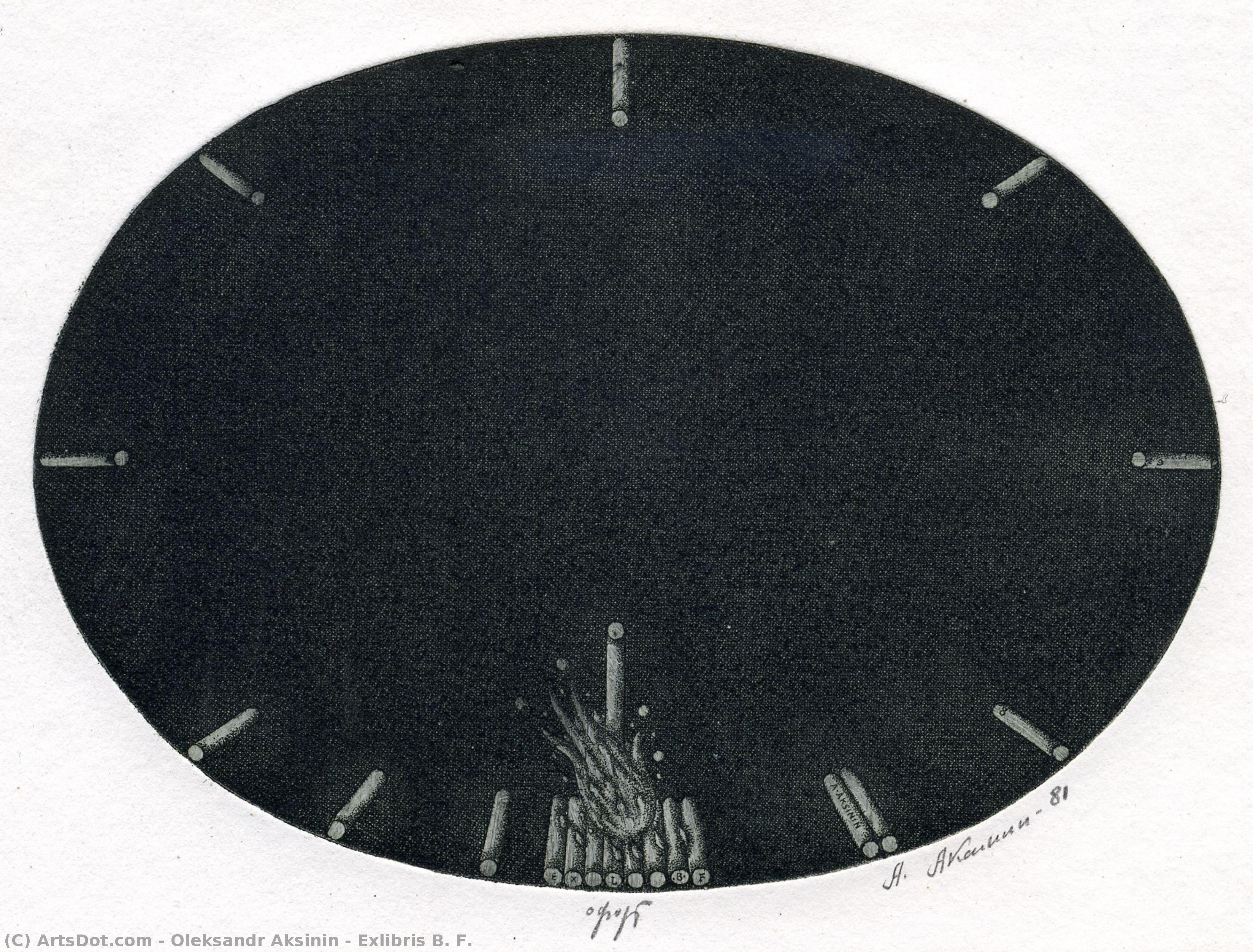 Exlibris B. F. — Oleksandr Aksinin