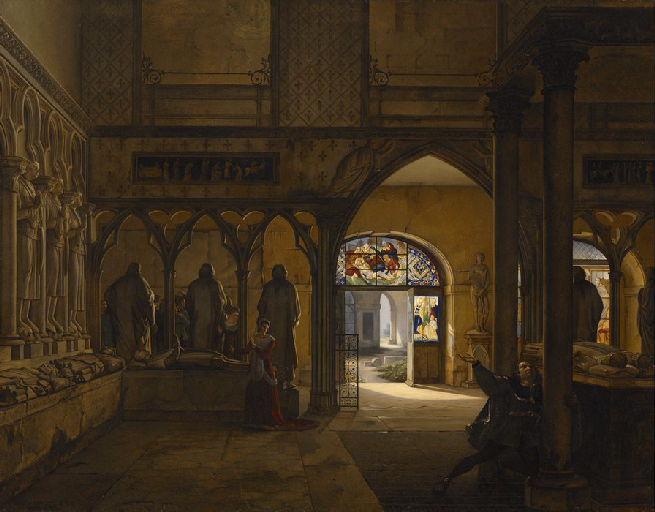 La Folie De Charles Vi Vue De La Salle Du Xive Siècle Au Musée Des Monuments Français — Charles Marie Bouton