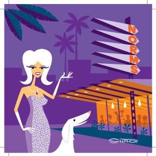 L.a Icons Norms Restaurant — Josh Agle (shag)