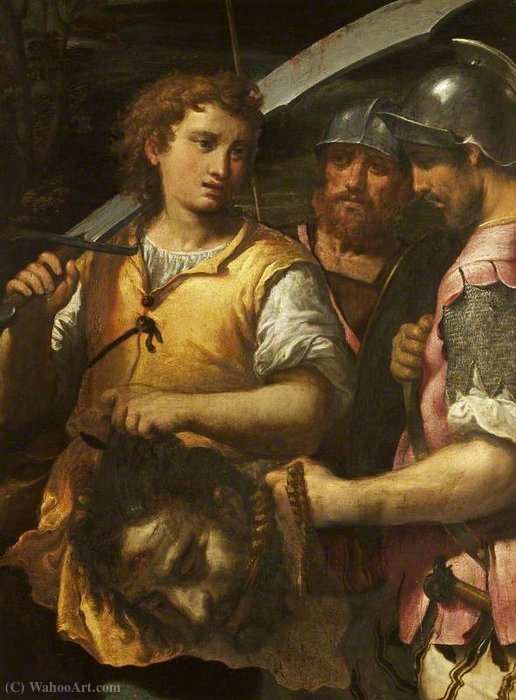 David With The Head Of Goliath — Ippolito Scarsella (scarsellino)
