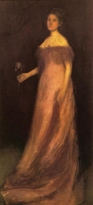 Rose And Green: The Iris - Portrait Of Miss Kinsella — Džejms Abbot Meknil Visler