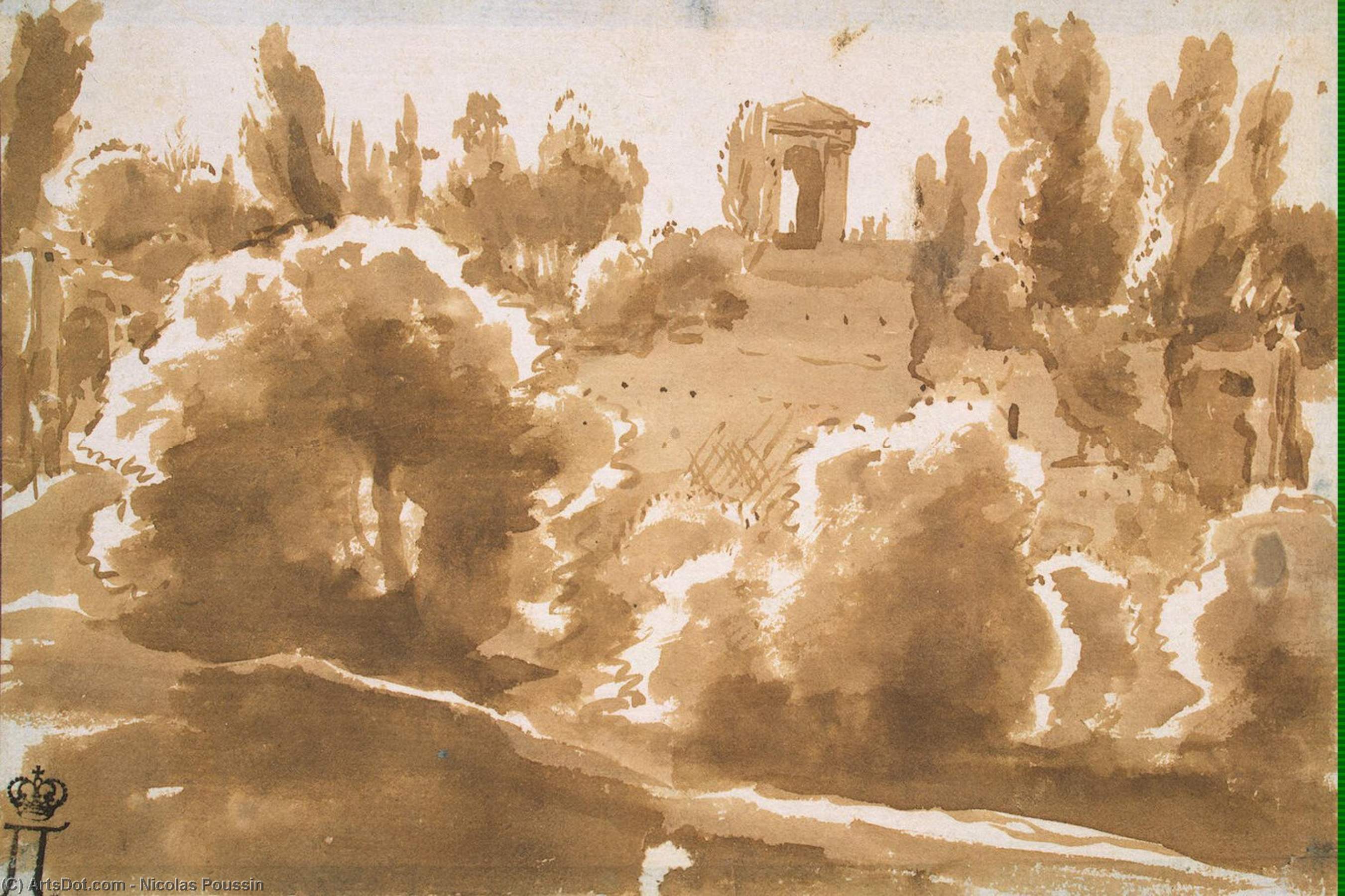Landscape With A Portico — Николай Пуссен