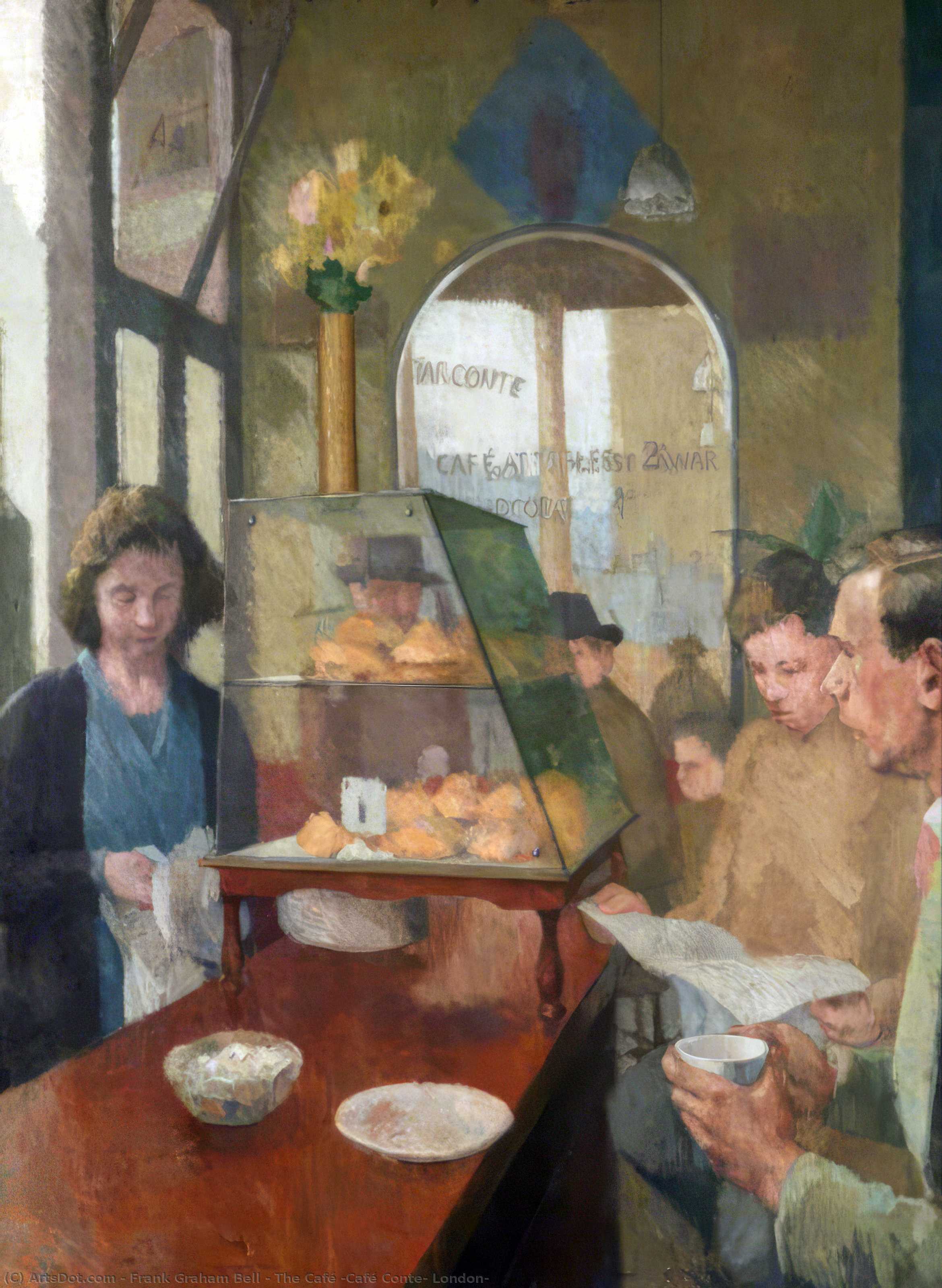 The Café (café Conte, London) — Frank Graham Bell