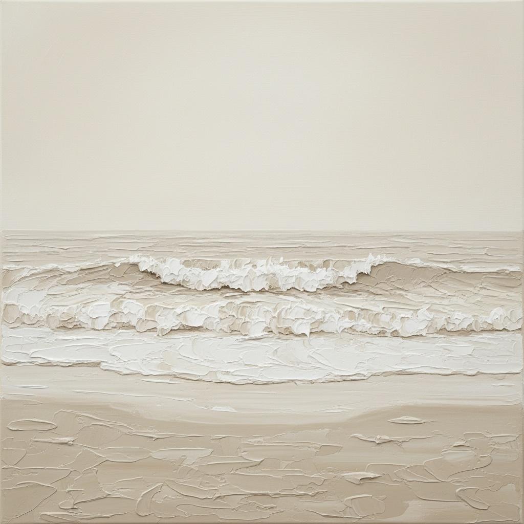 Silent Undulations: A Monochromatic Study Of Sculpted Waves And Ethereal Horizons — David Moreau