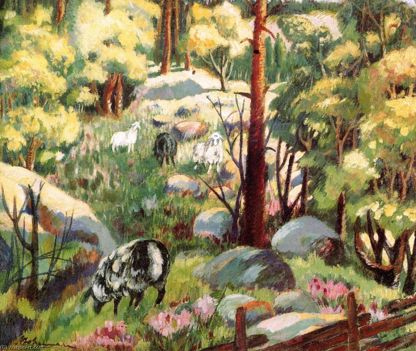 Landscape With Sheep — アクセル・ヴァルデマール・ヨハンネッセン