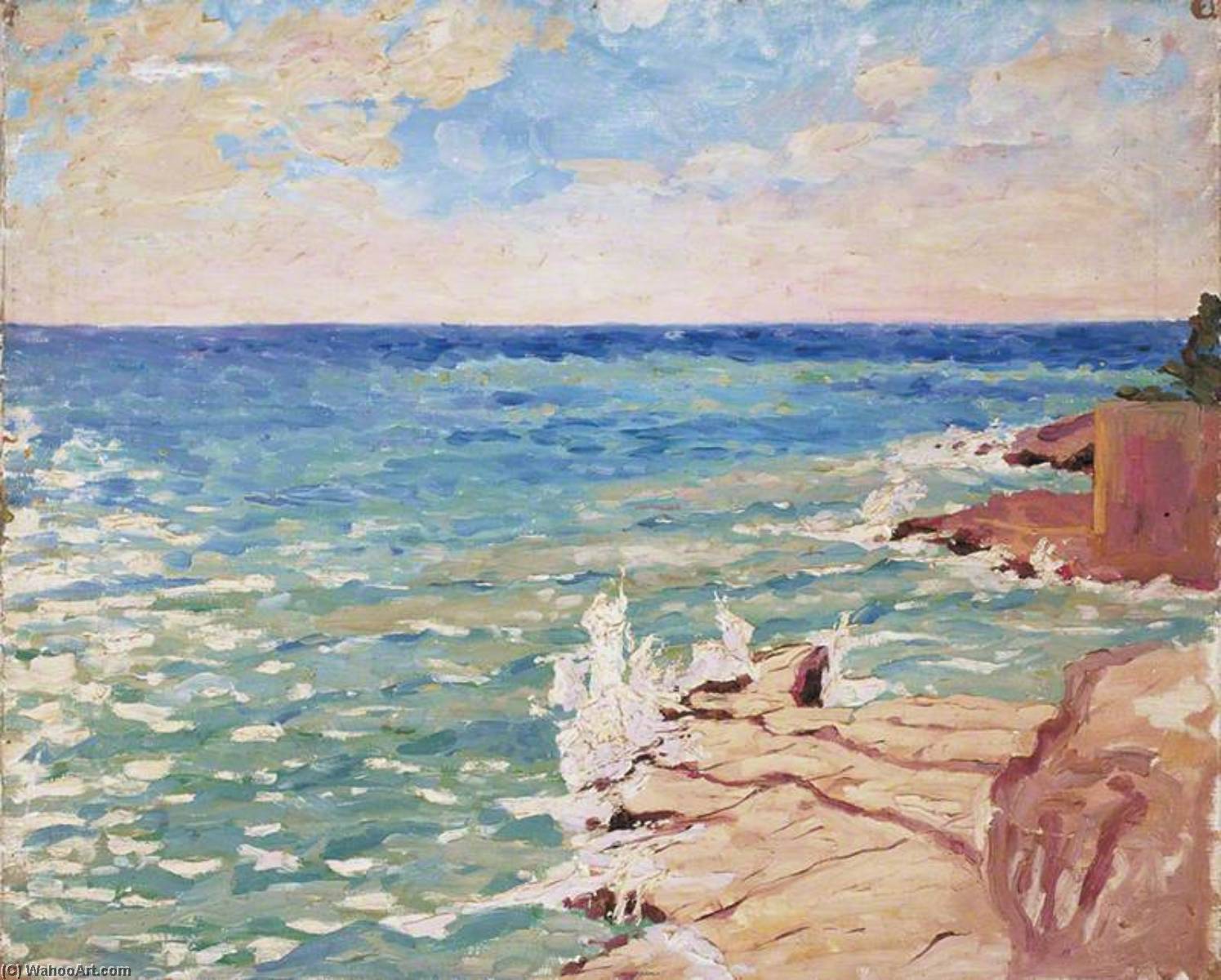 Coast Scene Near Cannes — Winston Spencer Churchill