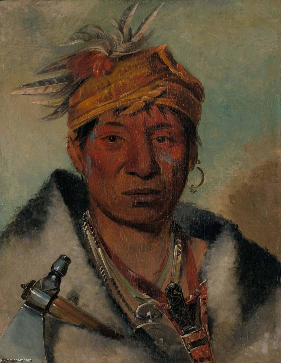 Ah Yaw Ne Tak Oár Ron, A Warrior — George Catlin