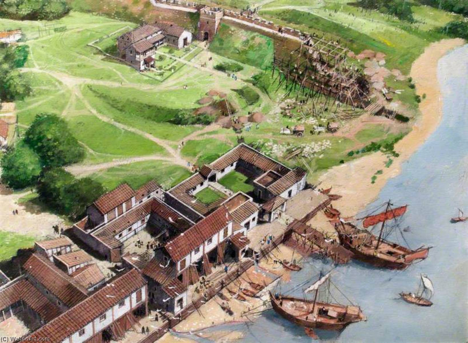 Artist's Impression Of The Tower Of London Site, C.ad200 — Ivan Lapper