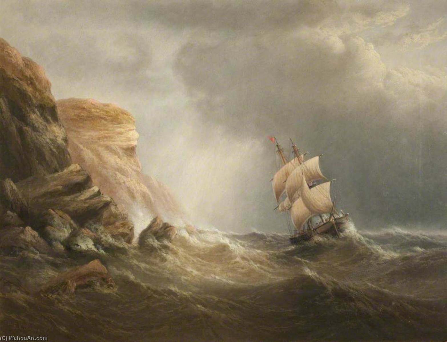 Rocky Coastal Scene — Edward King Redmore