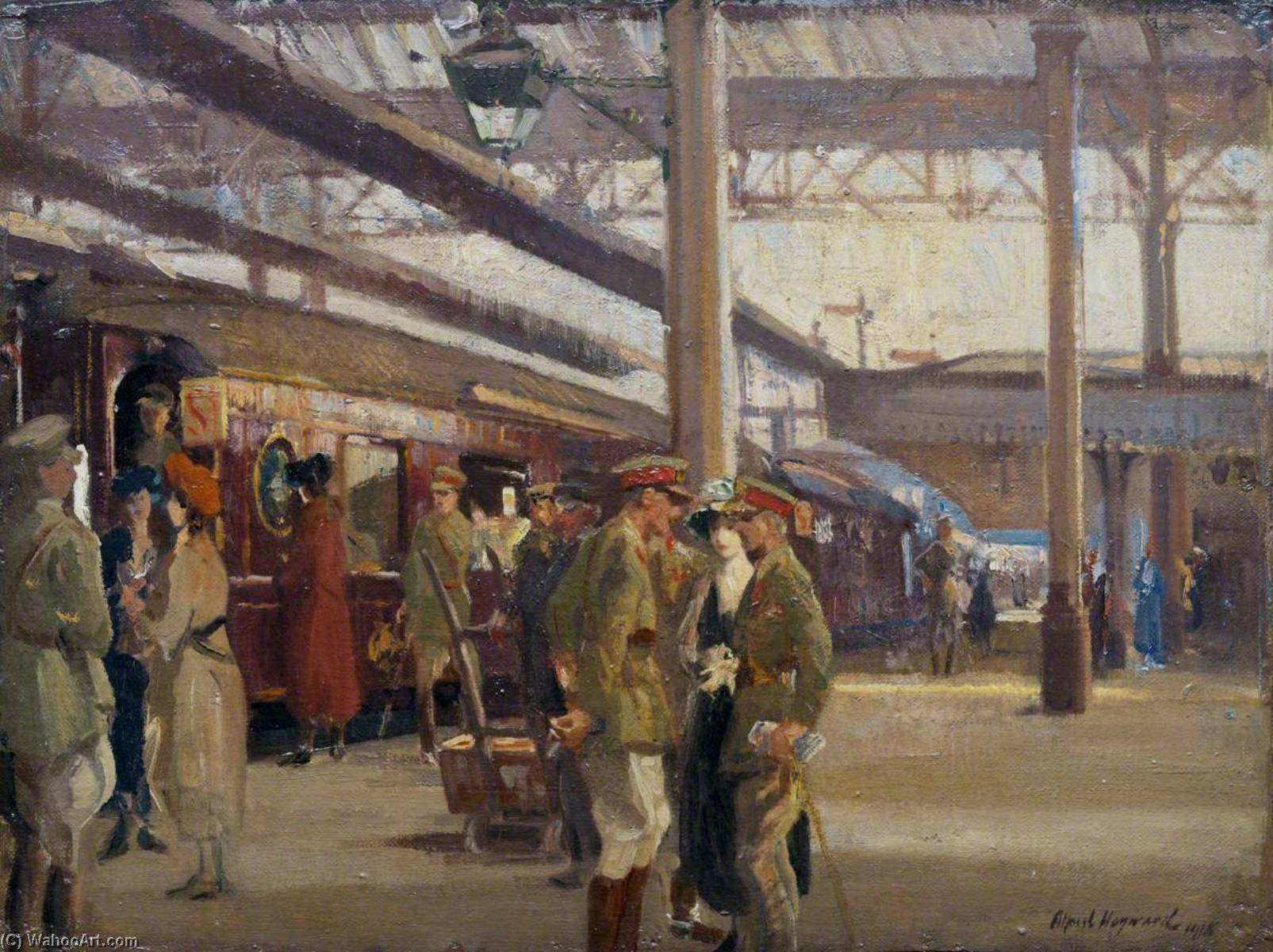First Study For 'the Staff Train At Charing Cross Station' — Alfred Robert Hayward