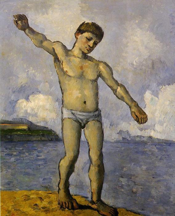 El Bañista Con Brazos Extendidos — Paul Cézanne
