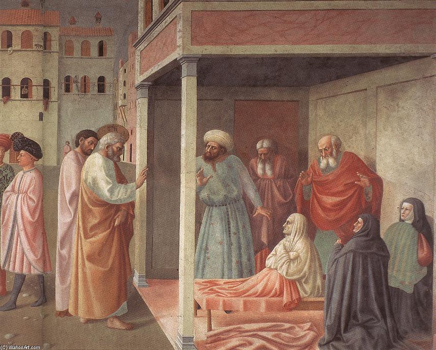 Healing Of The Cripple And Raising Of Tabatha (right View) — Masolino Da Panicale