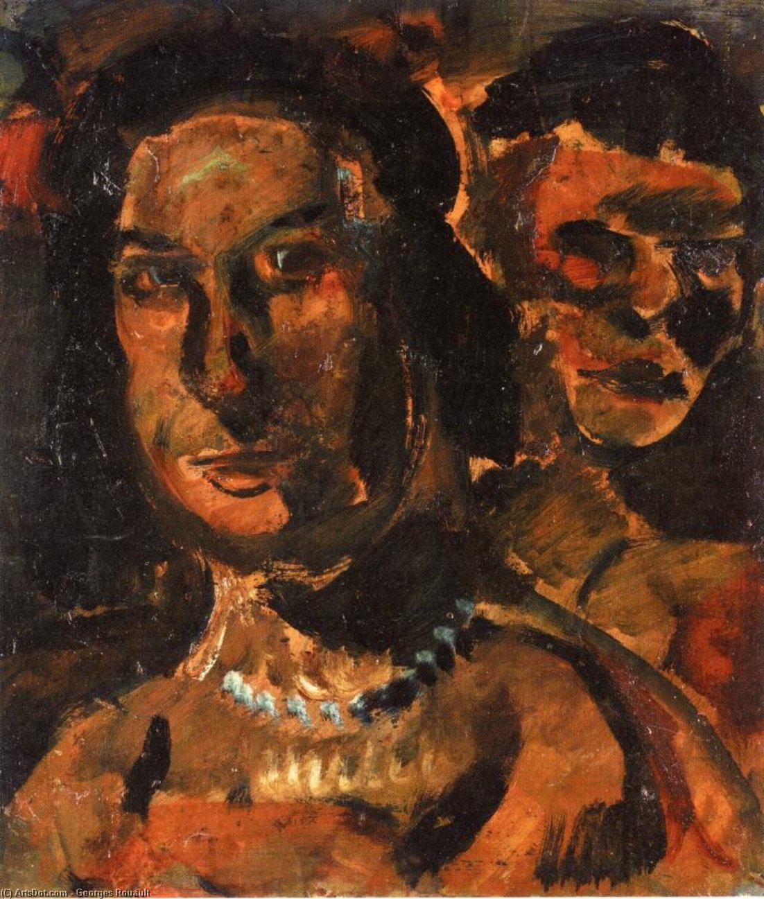 Two Women's Heads — ジョルジュ・ルーオ