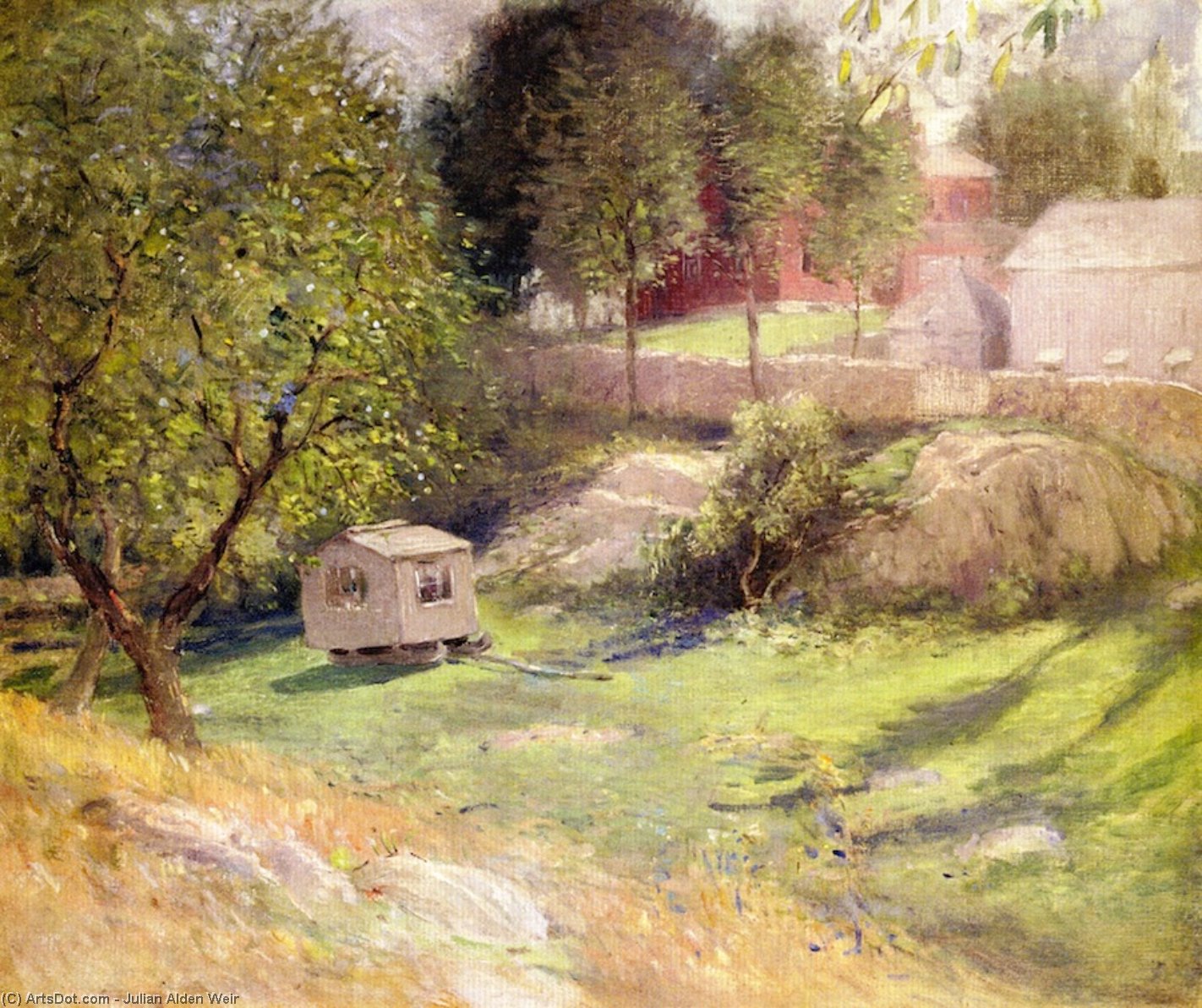 Landscape: Branchville, The Palace Car — Julian Alden Weir