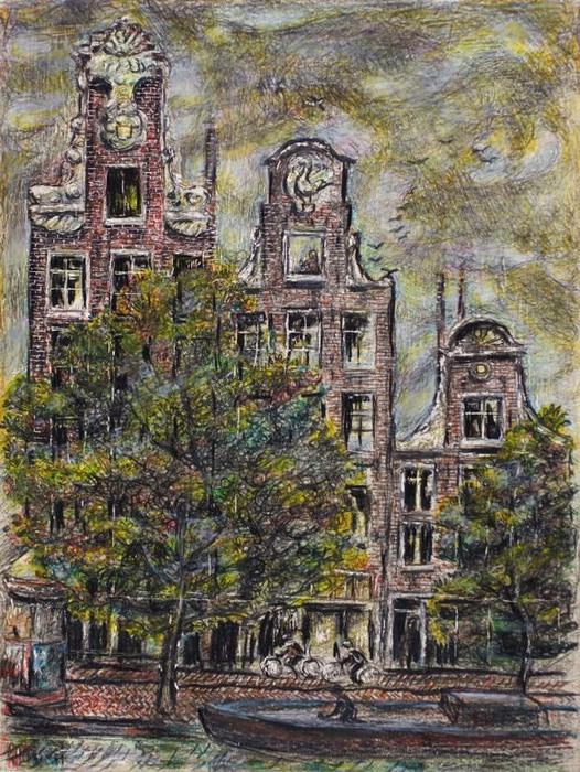 View From Hotel Window, Prinsenstraat Amsterdam, Holland — Ivan Albright