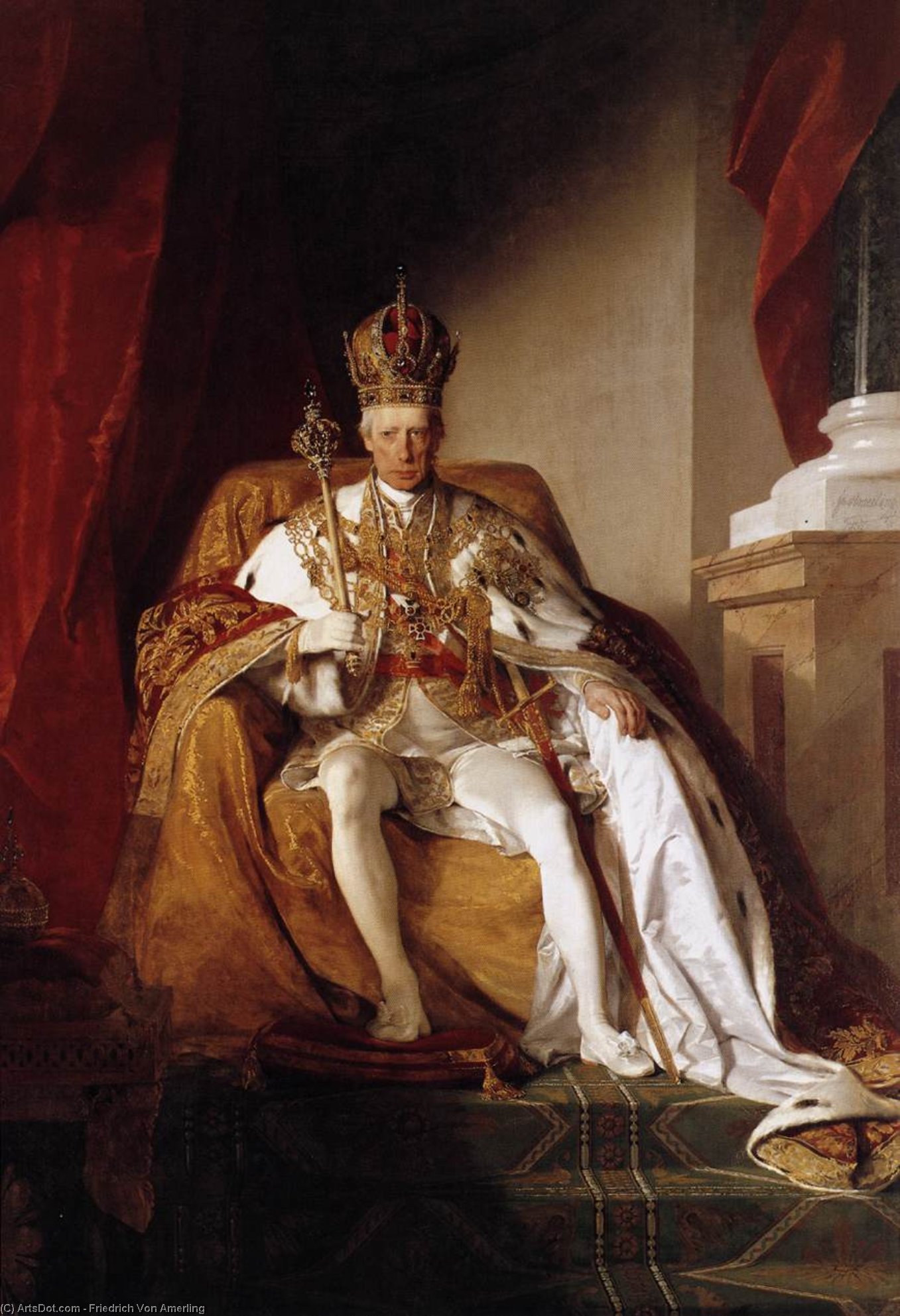 Emperor Franz I Of Austria In His Coronation Robes — フリードリヒ・リッター・フォン・アメリング