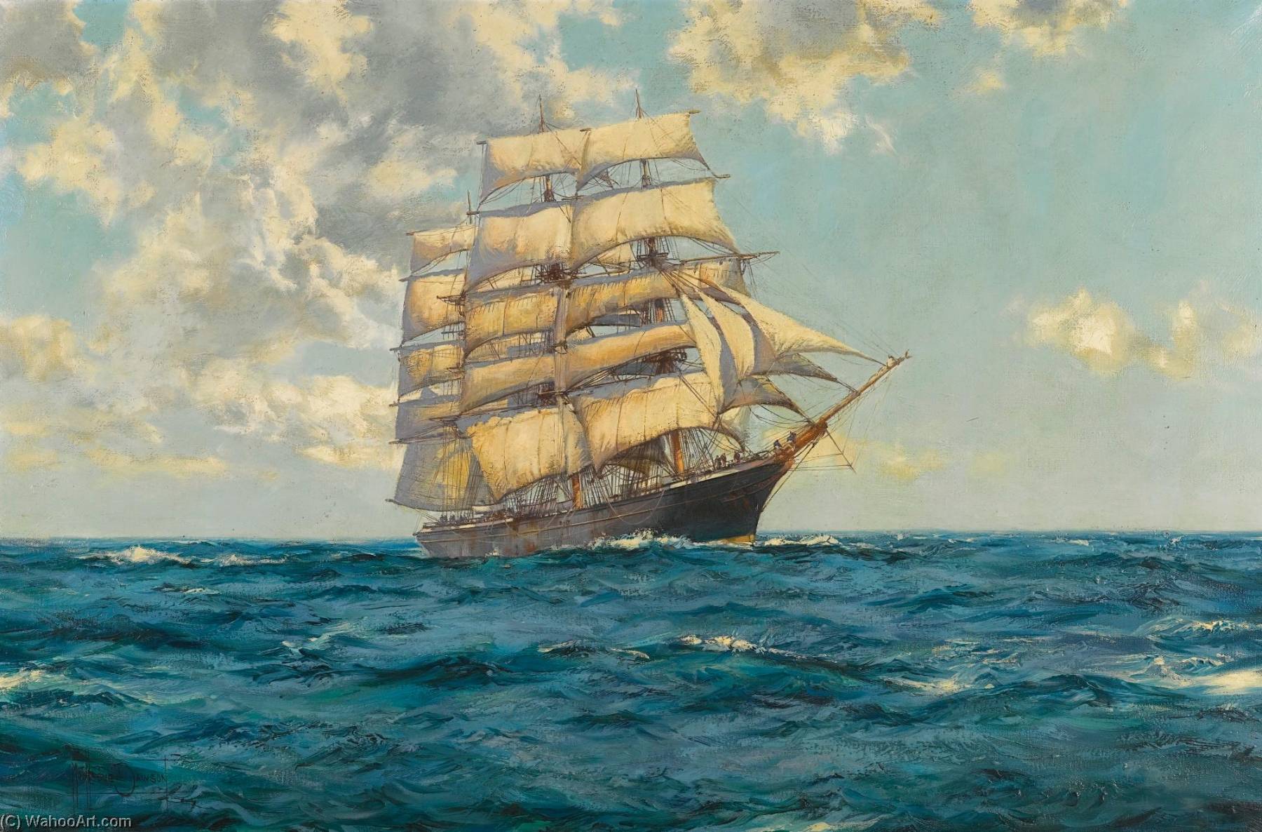 Timaru, A New Zealand Clipper — Montague Dawson