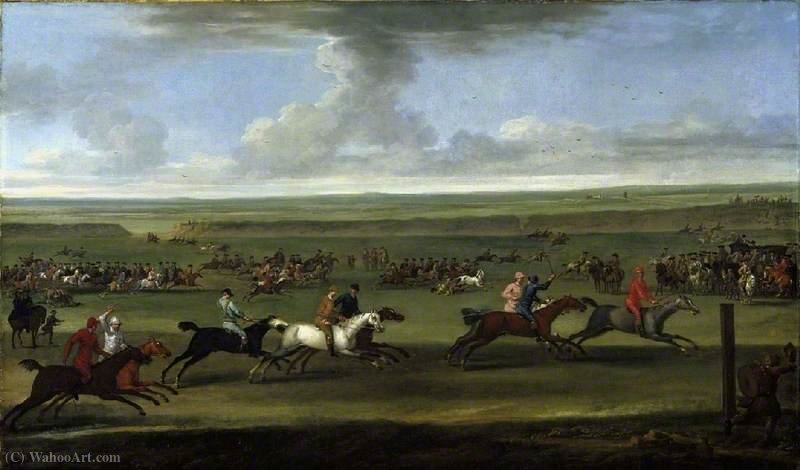 A Race On The Round Course At Newmarket — John Wootton