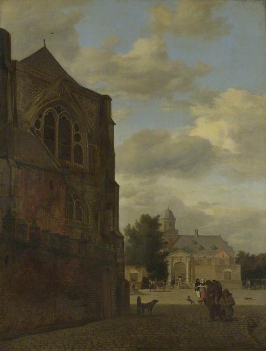 An Imaginary View Of Nijenrode Castle And The Sacristy Of Utrecht Cathedral — Jan Van Der Heyden