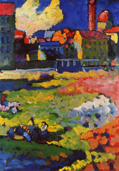Munich-schwabing Con La Iglesia De Sta. Ursula — Wassily Wassilyevich Kandinsky