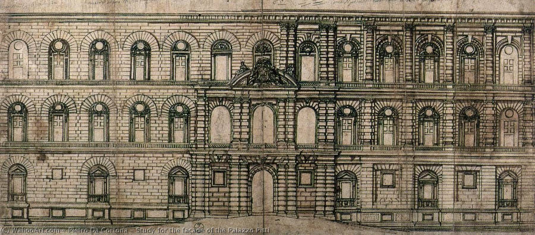 Study For The Façade Of The Palazzo Pitti — Pietro Da Cortona