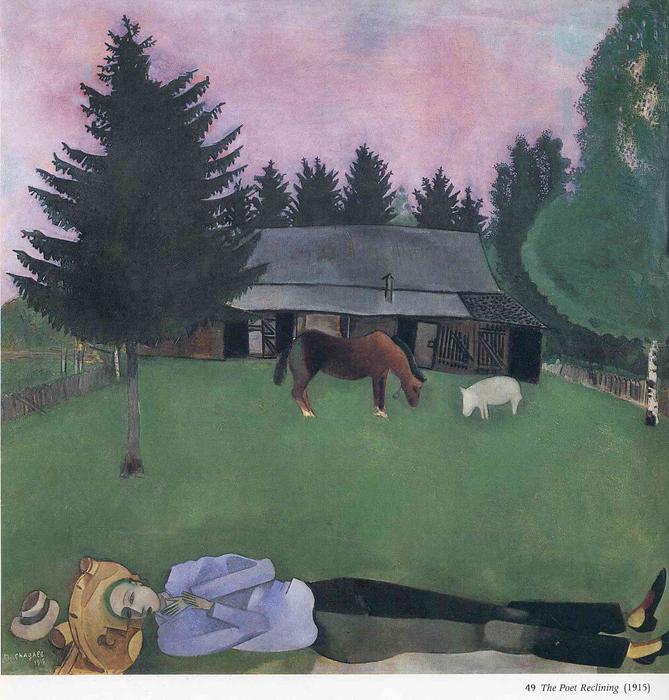El Poeta Reclinado — Marc Chagall
