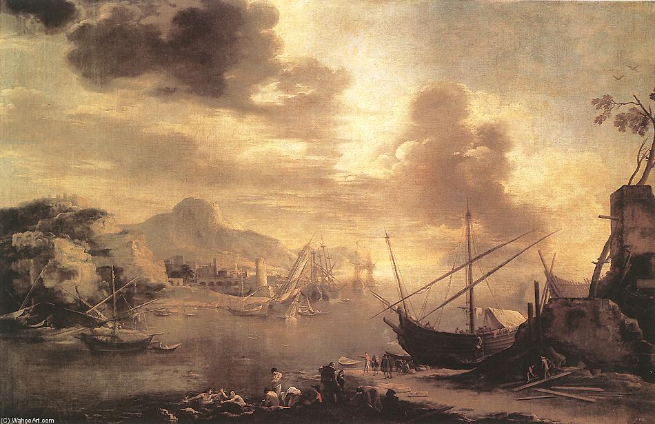 Vista Del Golfo De Salerno — Salvador Rosa