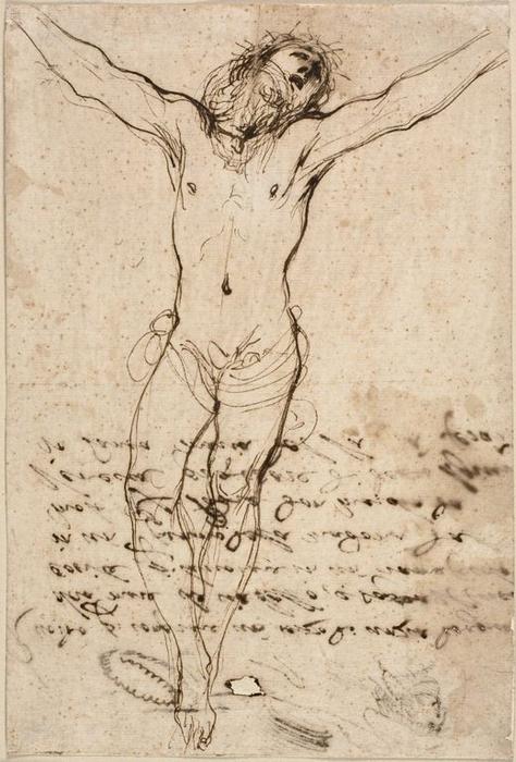 Christ On The Cross. Study For The Crucifixion With Saints — Guercino