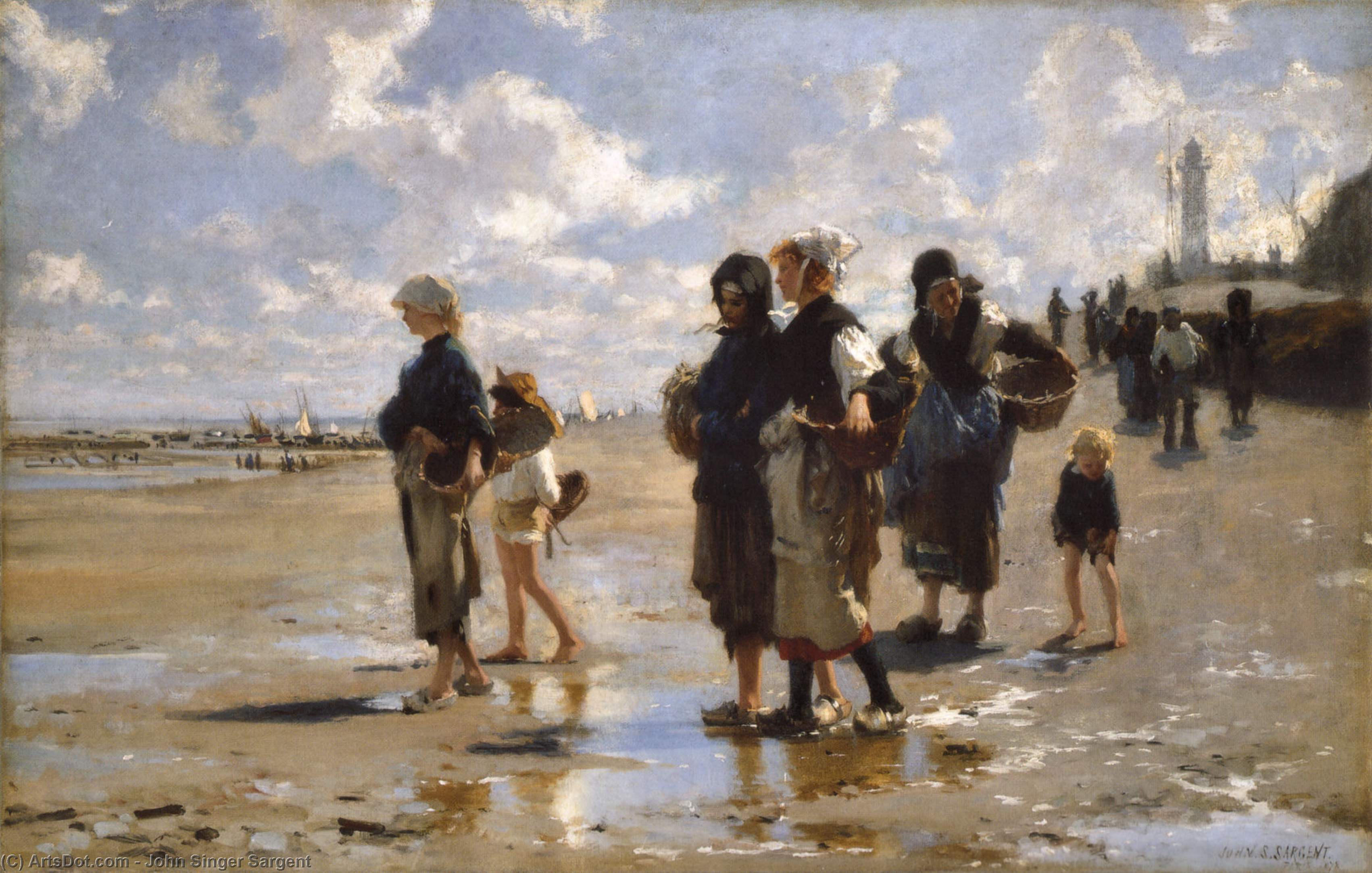 Die Austernsammler Von Cancale — John Singer Sargent