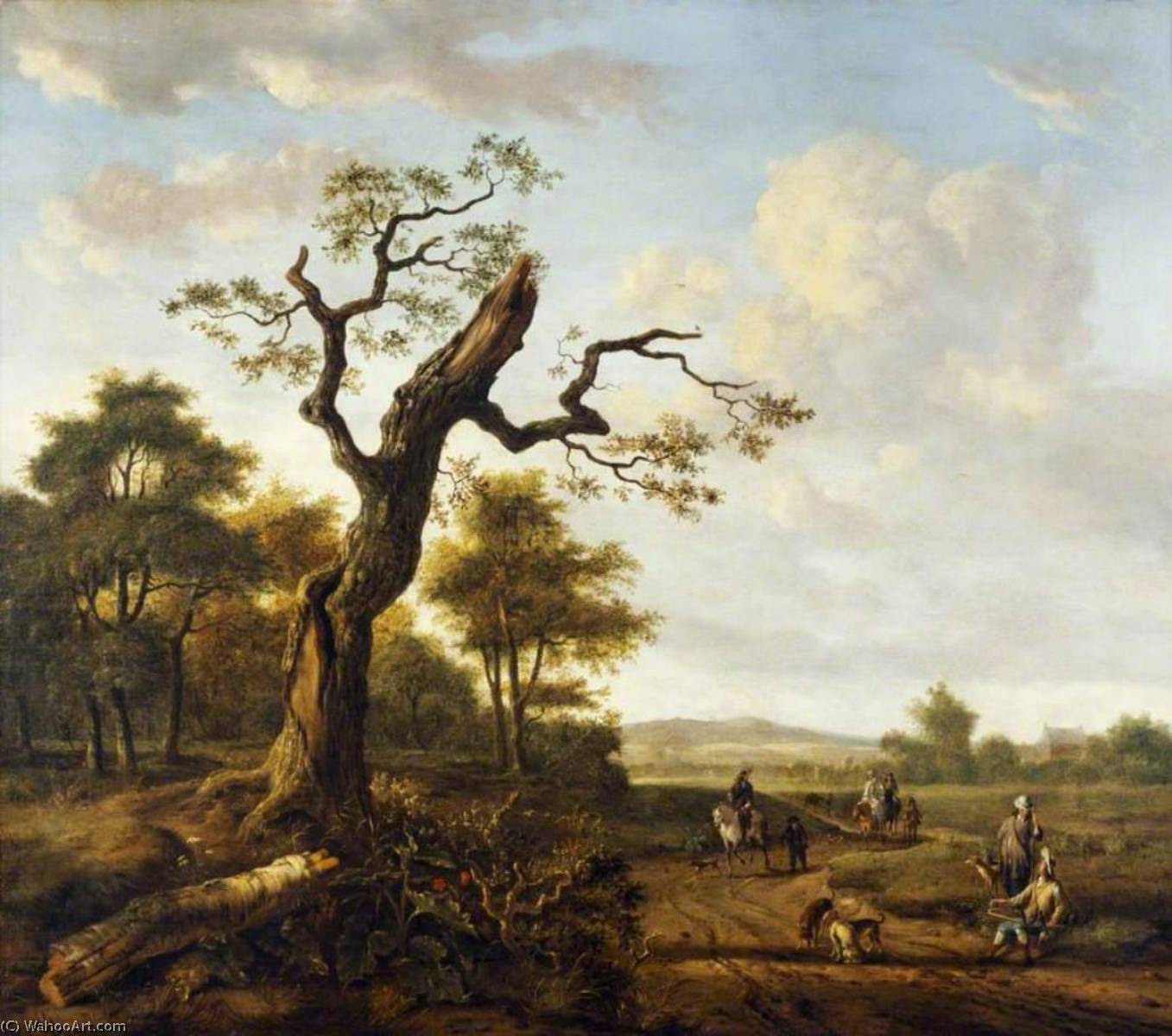 Landscape With A Hawking Party — Jan Jansz Wijnants