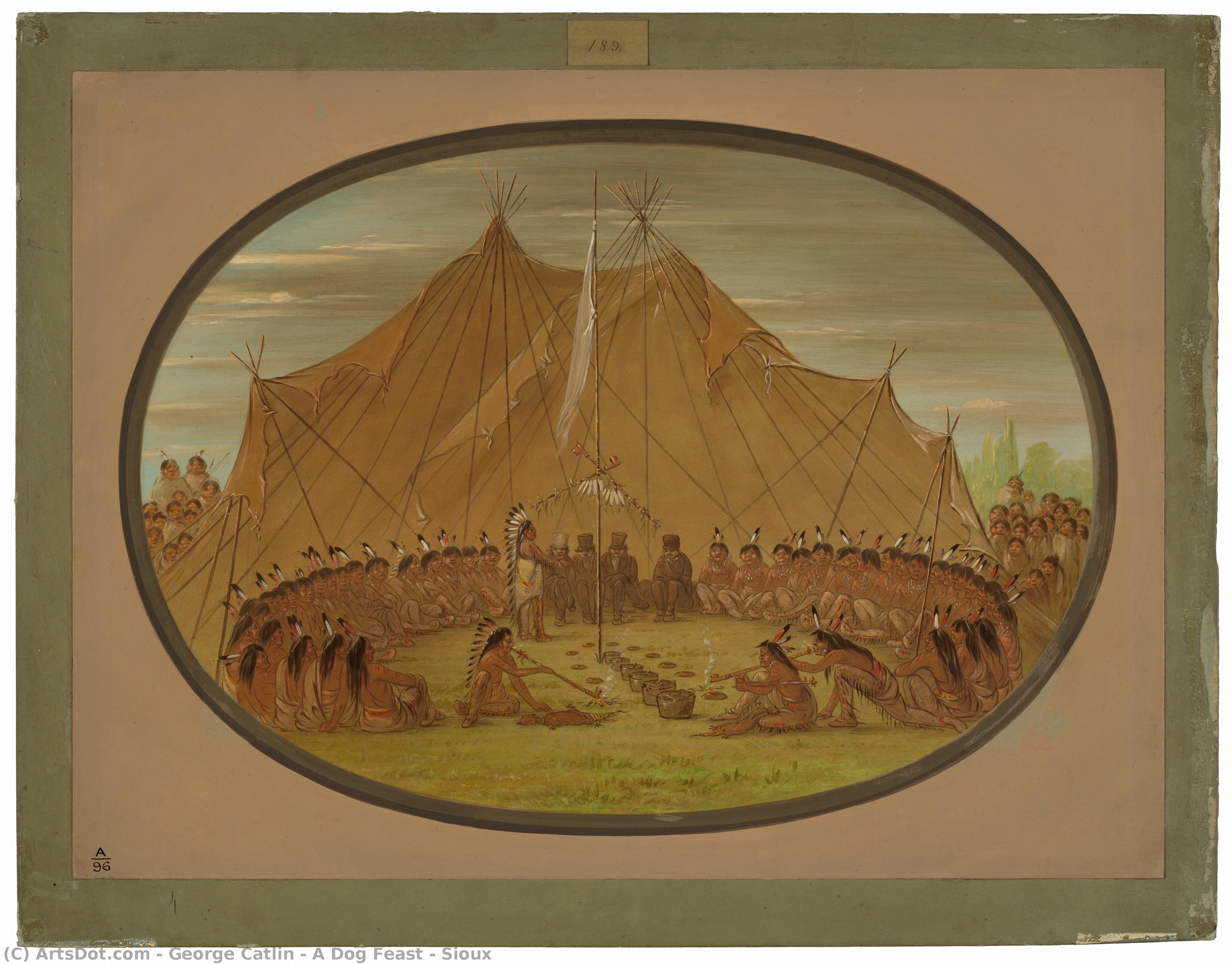 A Dog Feast - Sioux — George Catlin