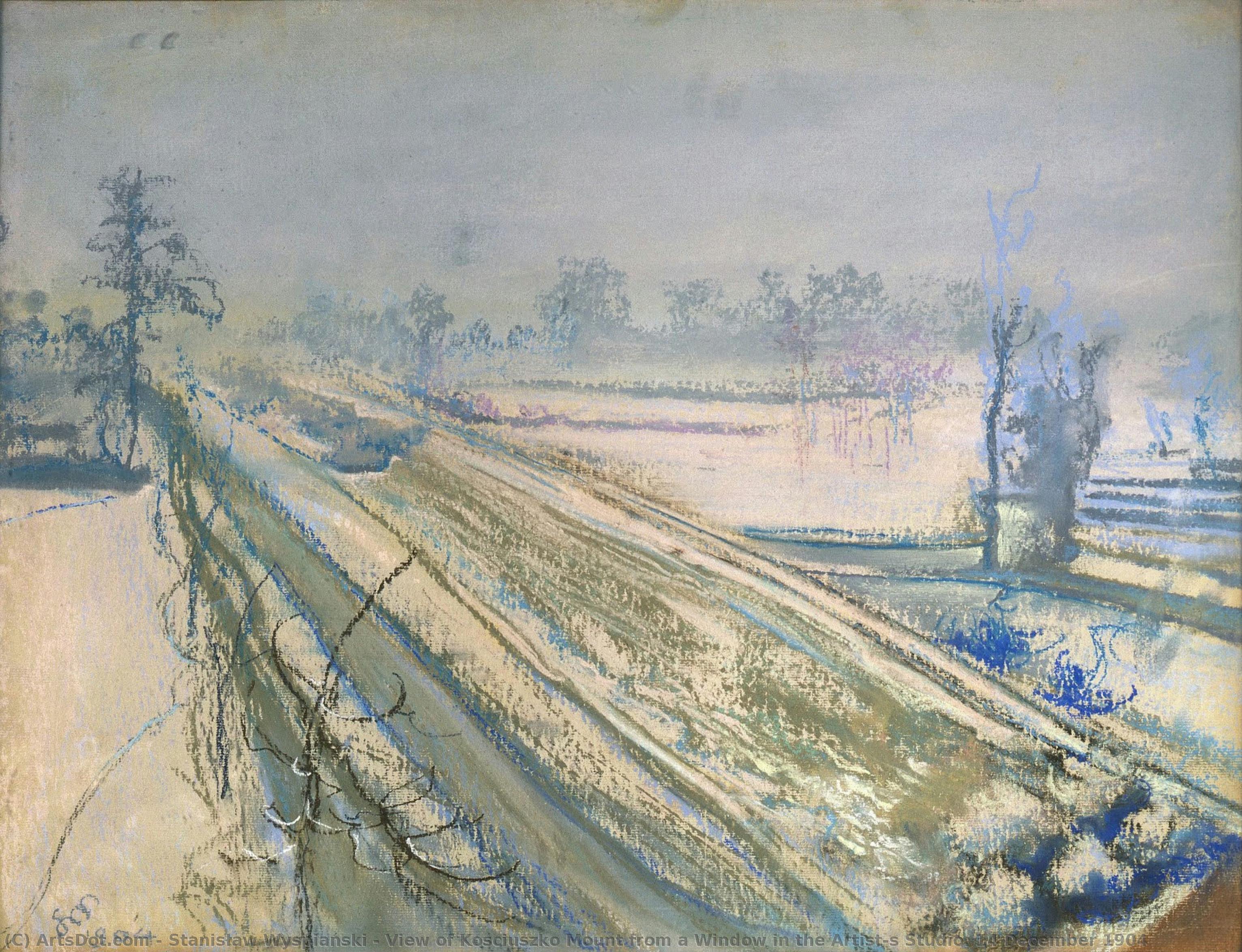 View Of Kościuszko Mount From A Window In The Artist’s Studio. 14 December 1904 — Stanislaw Wyspianski