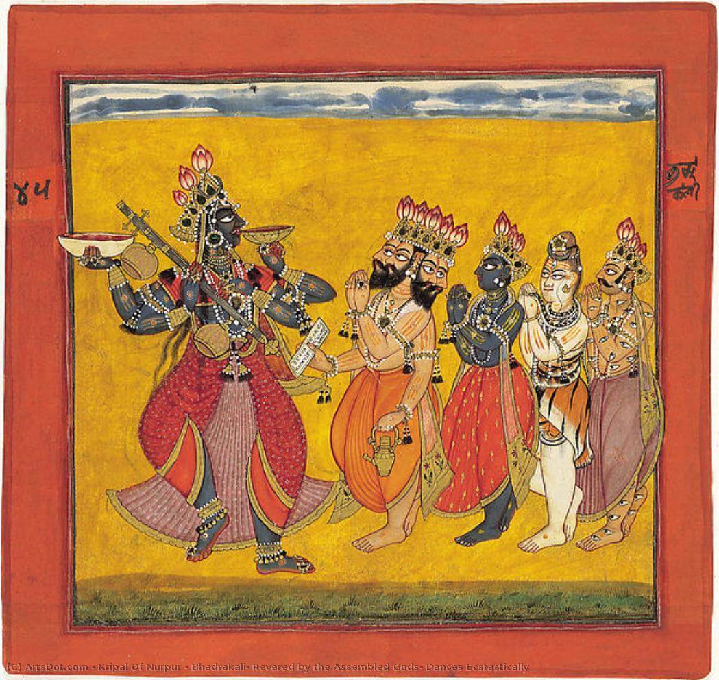 Bhadrakali, Revered By The Assembled Gods, Dances Ecstastically — Kripal Von Nurpur