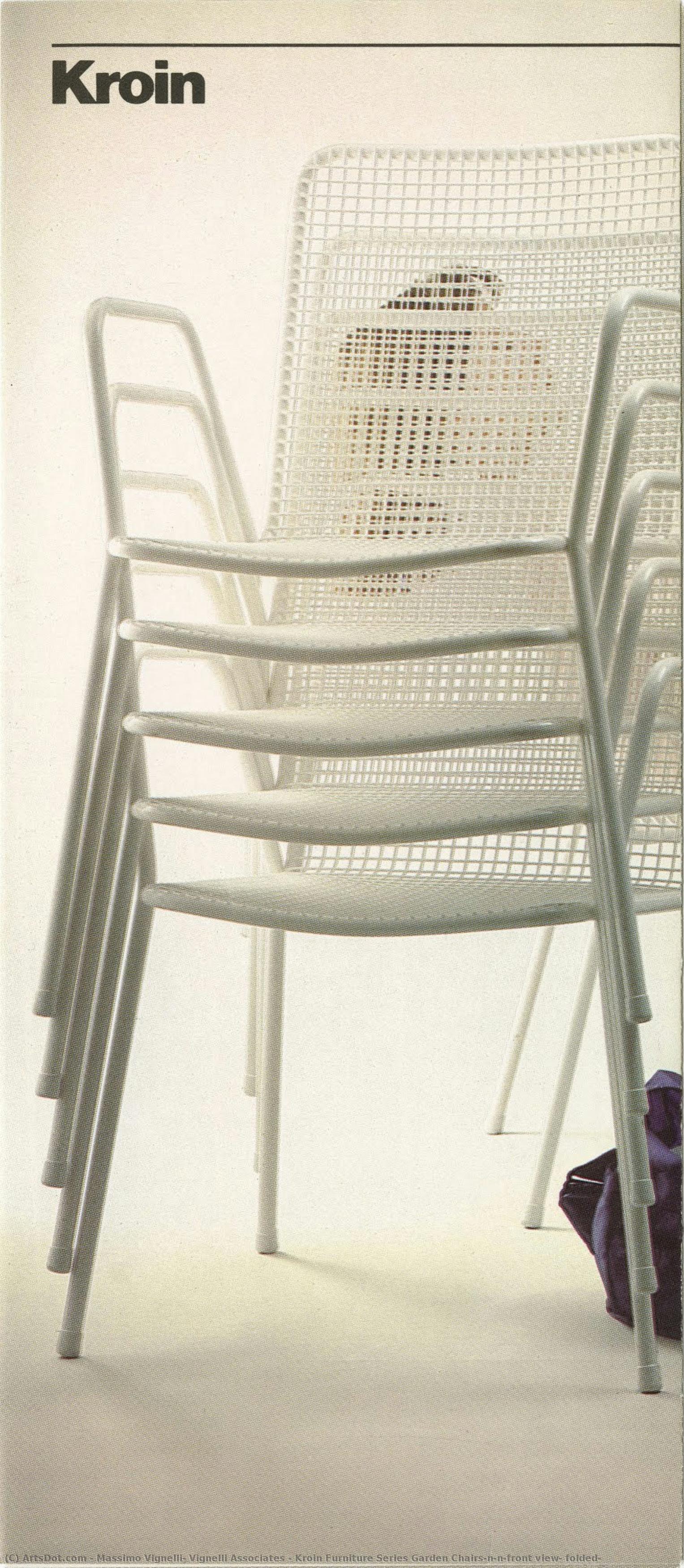 Kroin Furniture Series Garden Chairs\n\n[front View, Folded] — Massimo Vignelli, Vignelli Associates