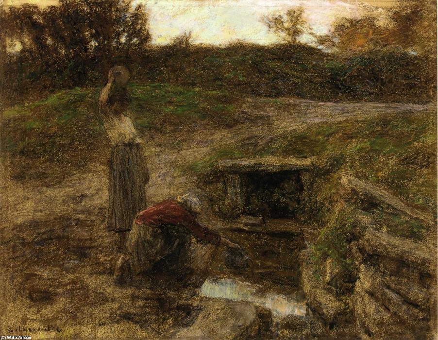 Woman At A Fountain — Léon Augustin L'hermitte