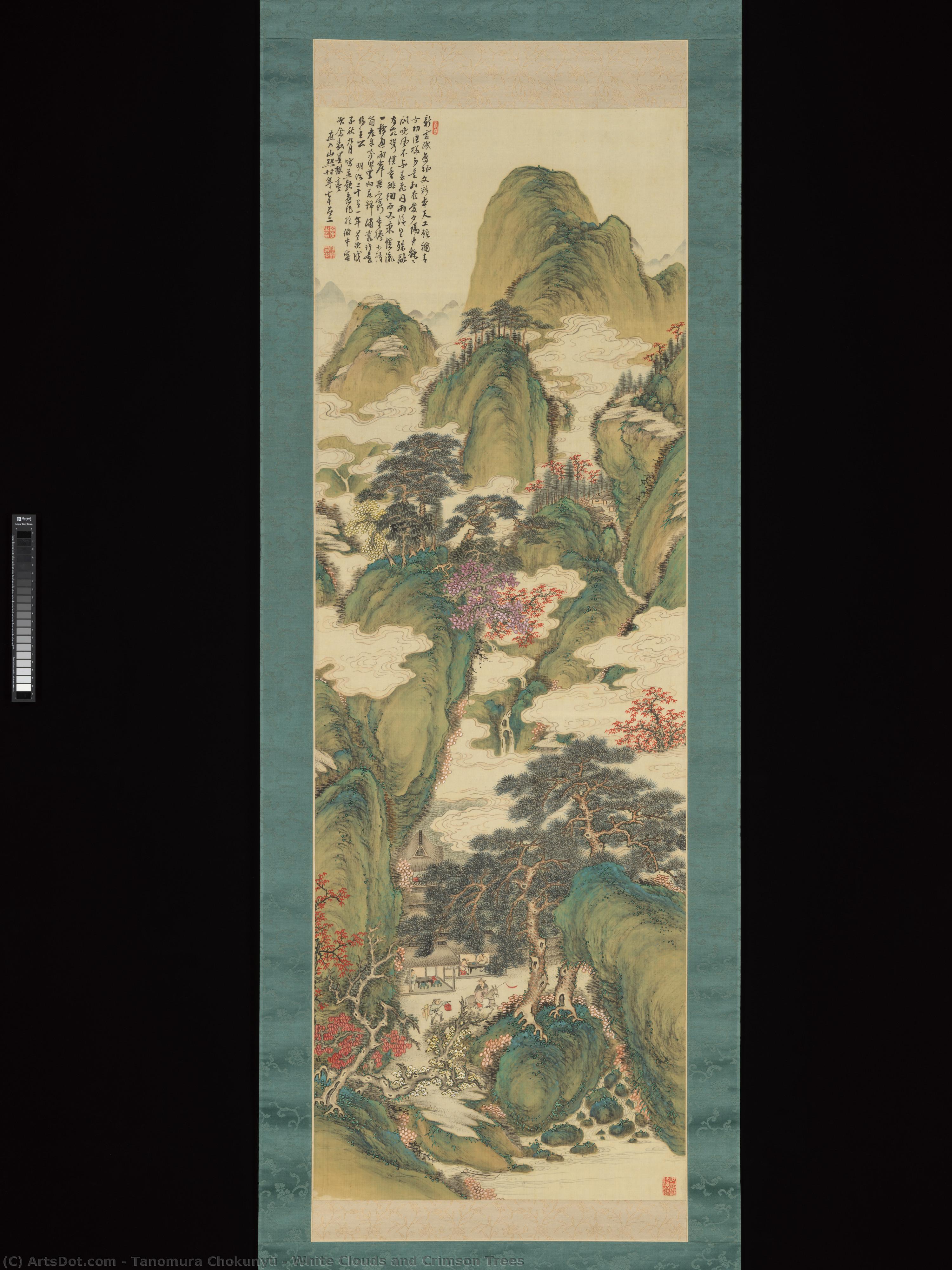 White Clouds And Crimson Trees — Tanomura Chokunyū 田能村直入