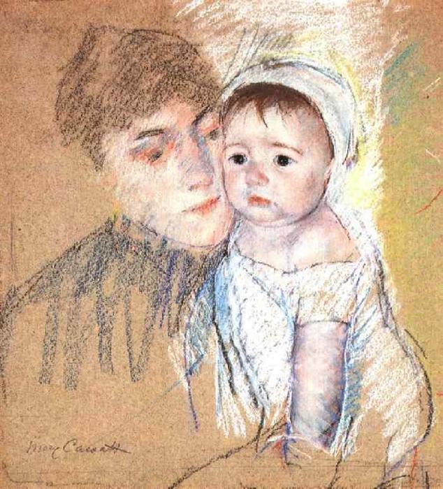 Baby Bill In Cap And Shift — Mary Stevenson Cassatt