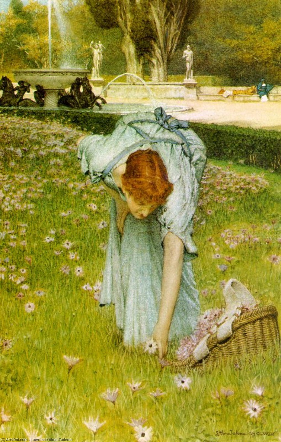 Flora: Spring In The Gardens Of The Villa Borghese — Lourens Alma Tadema