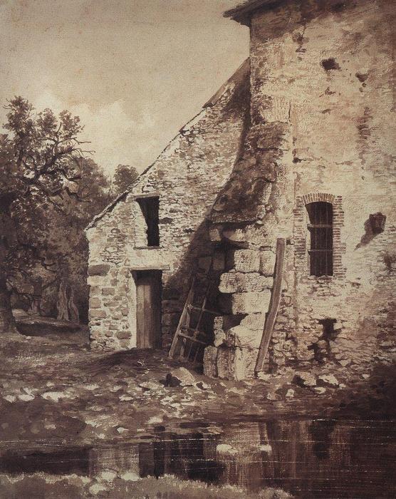 The Old House On The Shore Of The Pond — Ivan Ivanovich Shishkin